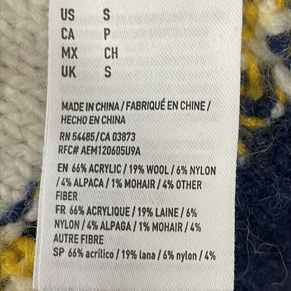 American Eagle Argyle Chunky Knit Cardigan Size: Small Petite - Picture 7 of 10